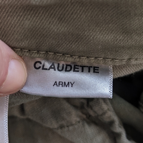 AMO Claudette Wide Leg Chino Pants Army Green Womens Size 30 - Picture 6 of 6